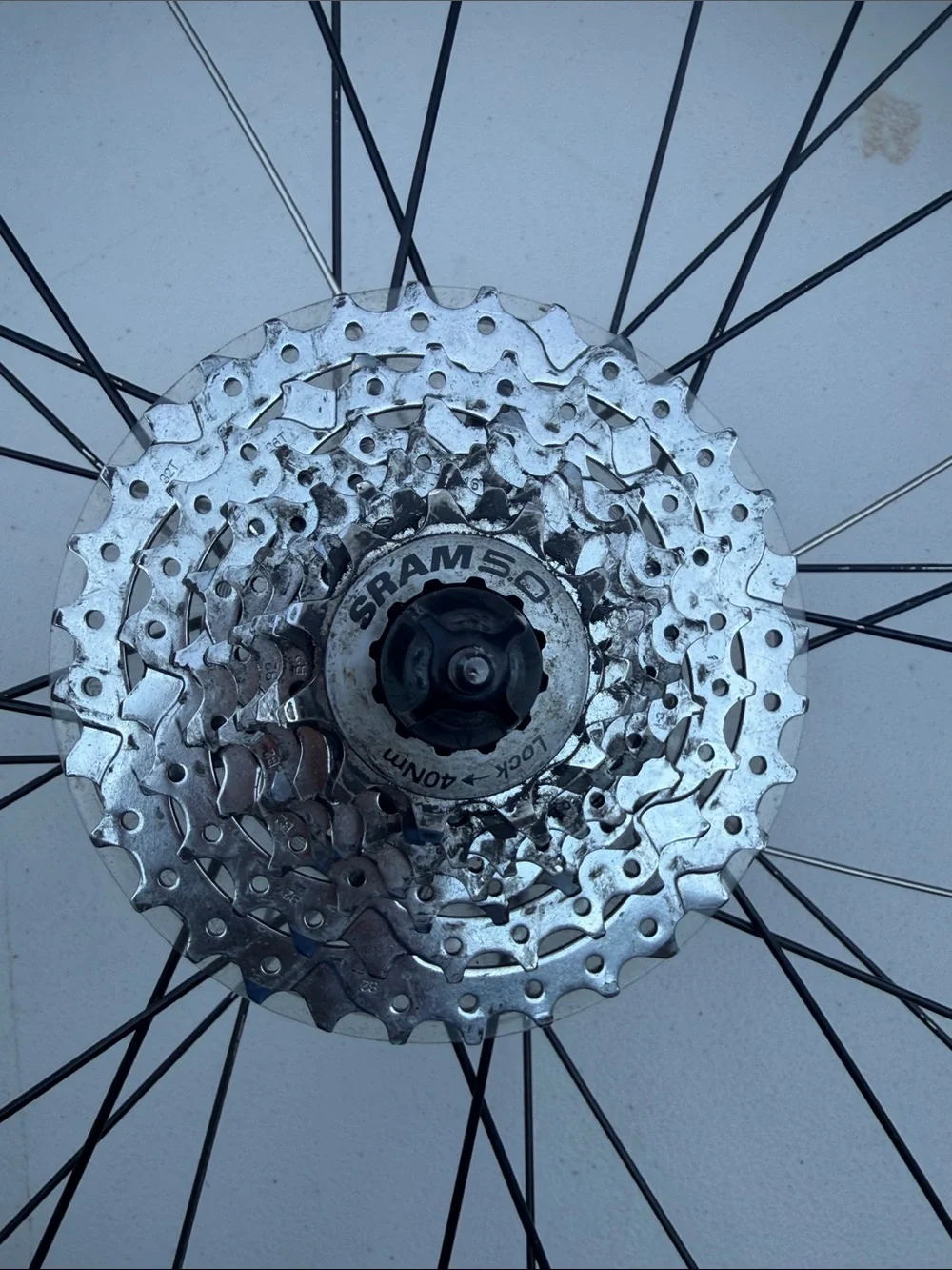 Matrix 750  Blue Bicycle Wheel with Cassette